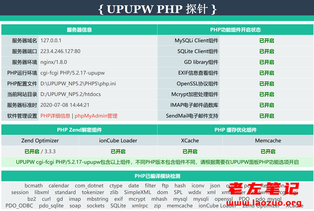 UPUPW PHP探针